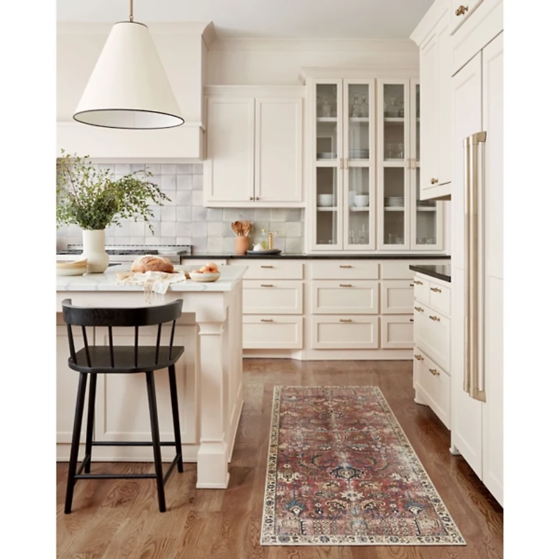 Chris Loves Julia x Loloi Jules Merlot Rug, 2x9