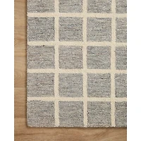 Chris Loves Julia x Loloi Polly Gray Grid Rug, 2x3