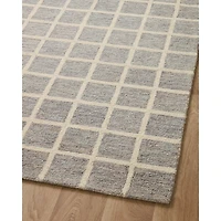 Chris Loves Julia x Loloi Polly Gray Grid Rug, 2x3