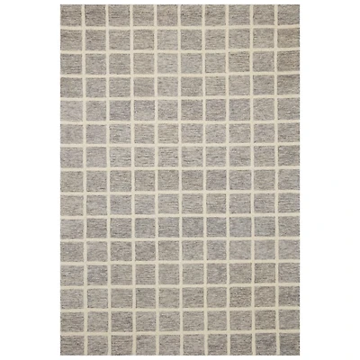 Chris Loves Julia x Loloi Polly Gray Grid Rug, 2x3