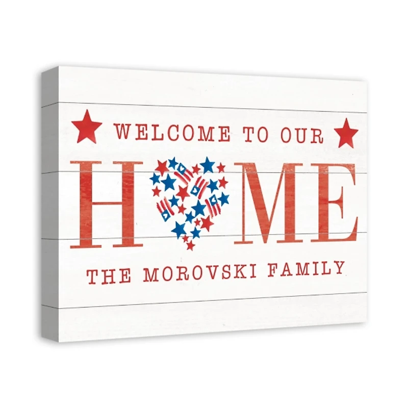 Personalized Welcome to Our Home Canvas Art Print