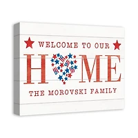 Personalized Welcome to Our Home Canvas Art Print
