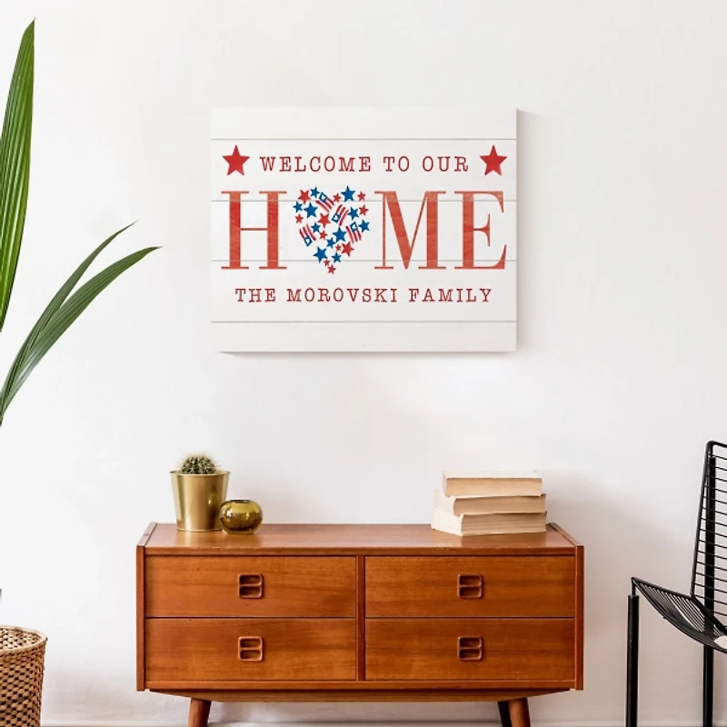 Personalized Welcome to Our Home Canvas Art Print