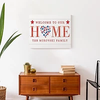 Personalized Welcome to Our Home Canvas Art Print