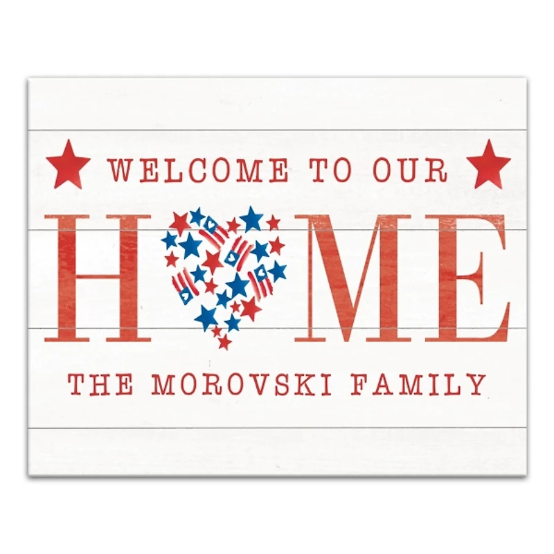 Personalized Welcome to Our Home Canvas Art Print