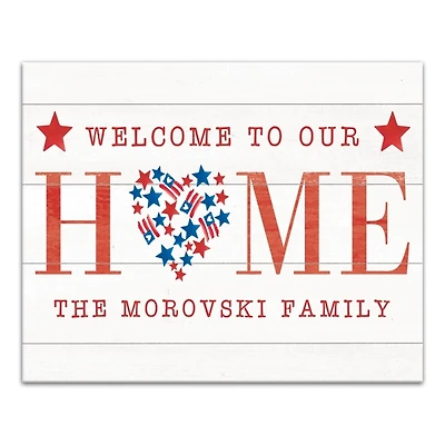 Personalized Welcome to Our Home Canvas Art Print