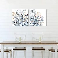 Indigo and Ochre 2-pc. Canvas Art Set