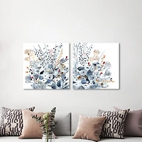 Indigo and Ochre 2-pc. Canvas Art Set