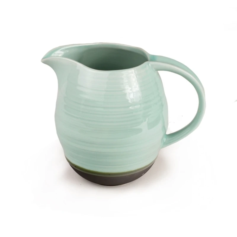 Seafoam and Onyx Serving Pitcher