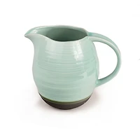 Seafoam and Onyx Serving Pitcher