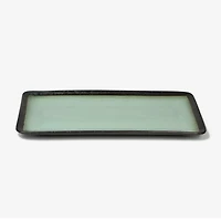 Seafoam and Onyx Rectangular Serving Platter