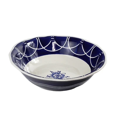 Pip Vintage Blue Floral Serving Bowl