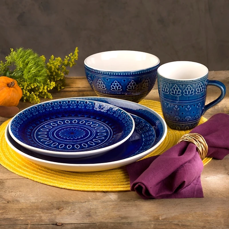 Blue Tessa 16-pc. Dinnerware Set