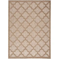 Sandstone Natural Trellis Outdoor Area Rug, 4x6