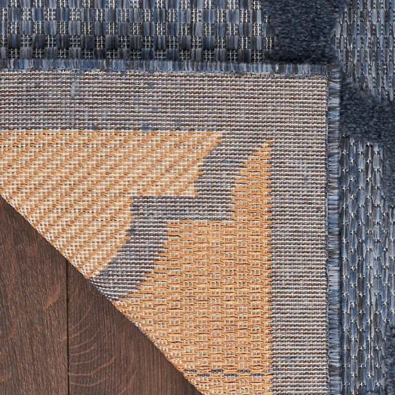 Deep Navy Trellis Outdoor Area Rug, 4x6