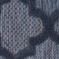 Deep Navy Trellis Outdoor Area Rug, 4x6