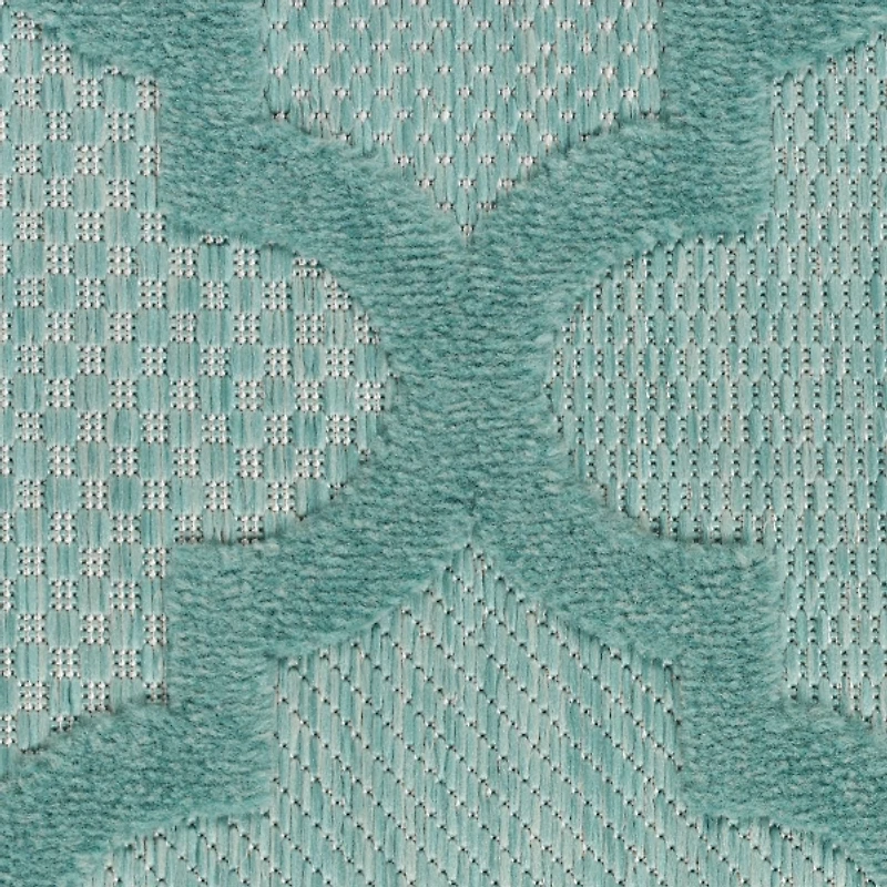 Aqua Trellis Indoor/Outdoor Area Rug, 6x9