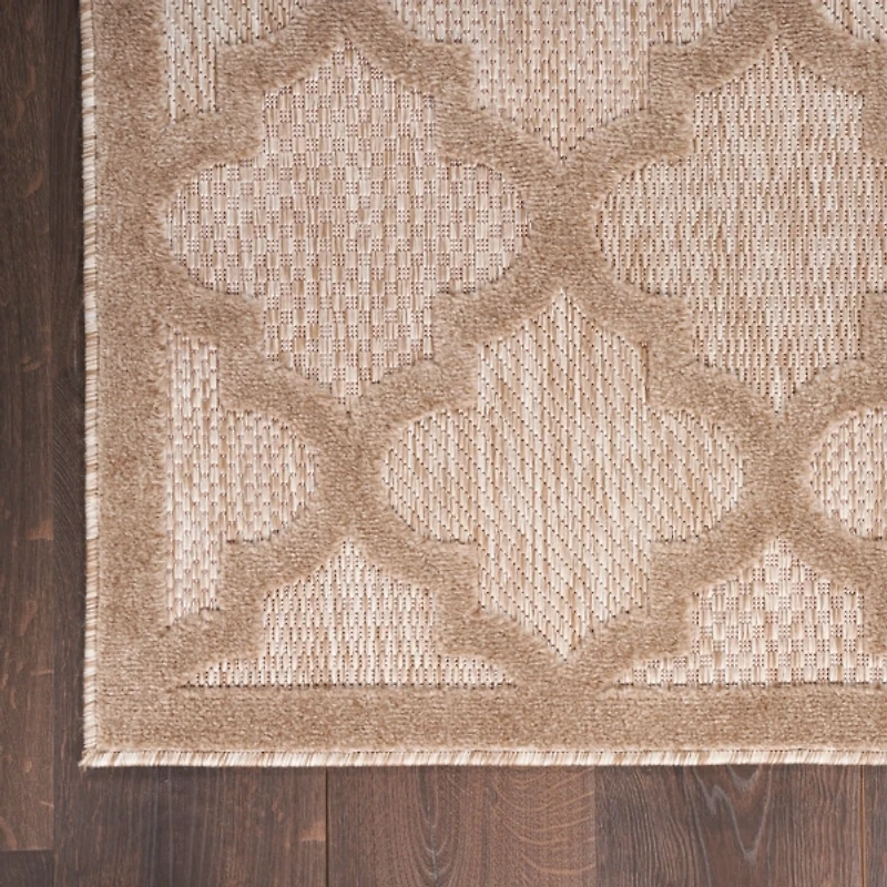 Beige Trellis Indoor/Outdoor Area Rug, 6x9