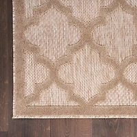Beige Trellis Indoor/Outdoor Area Rug, 6x9
