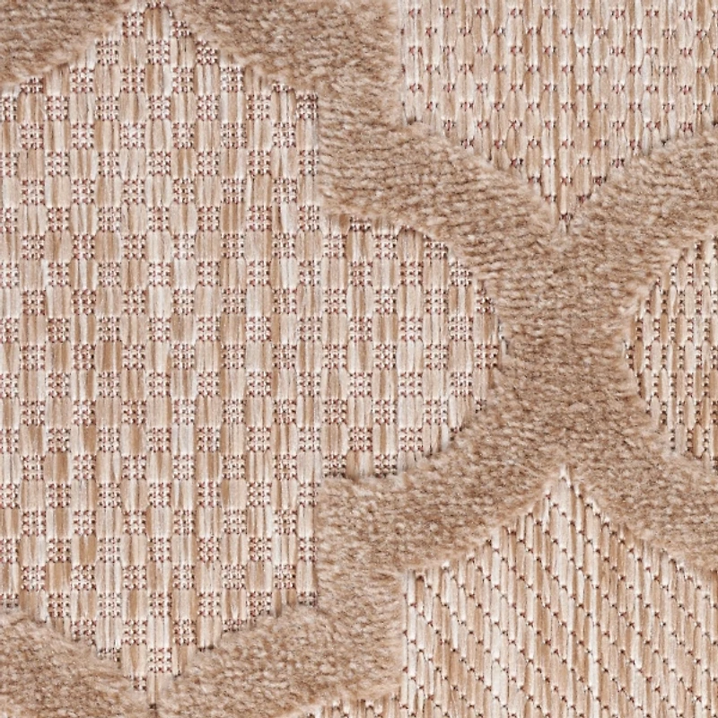 Beige Trellis Indoor/Outdoor Area Rug, 6x9
