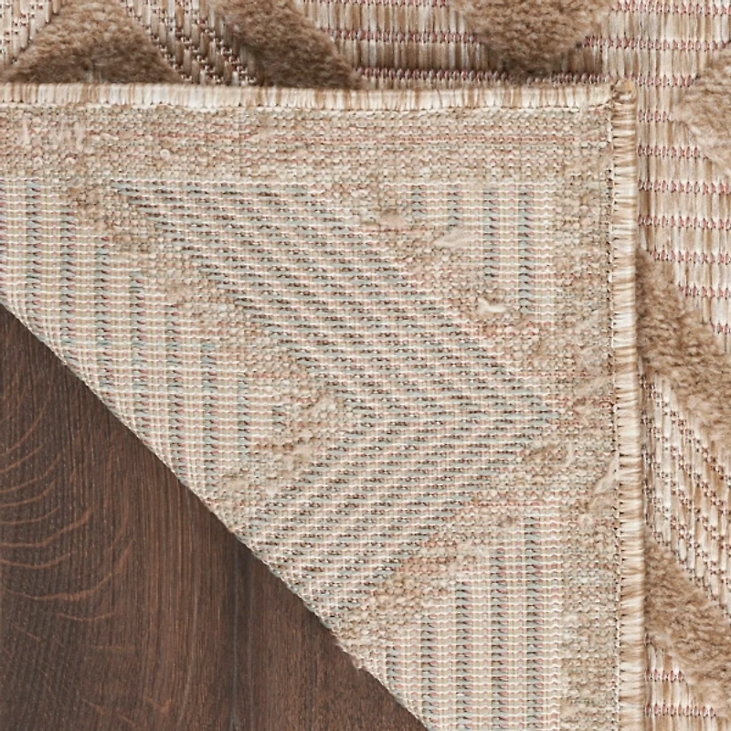 Natural Beige Diamond Indoor/Outdoor Area Rug, 4x6