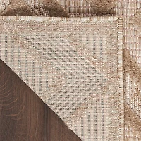 Natural Beige Diamond Indoor/Outdoor Area Rug, 4x6