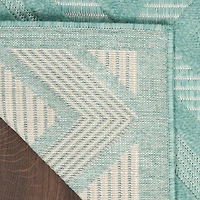 Pastel Lime Diamond Outdoor Area Rug, 6x9