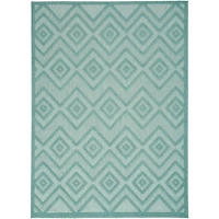 Pastel Lime Diamond Outdoor Area Rug, 6x9