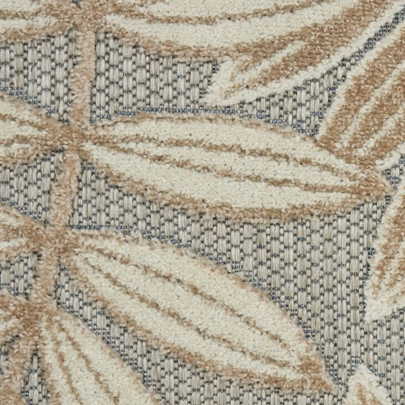 Natural Botanical Leaves Outdoor Area Rug, 9x13