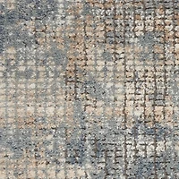 Blue and Beige Tally Textured Area Rug, 5x7