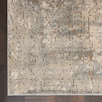 Gray and Beige Tally Textured Area Rug, 7x9