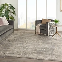 Gray and Beige Tally Textured Area Rug, 7x9