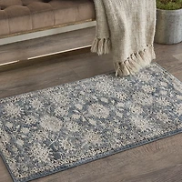 Blue Lush Vines Accent Rug