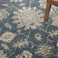 Blue Lush Vines Area Rug