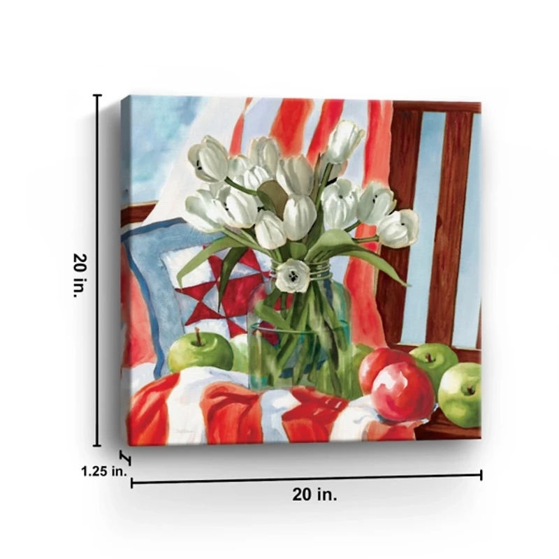 July Tulips Canvas Wall Plaque