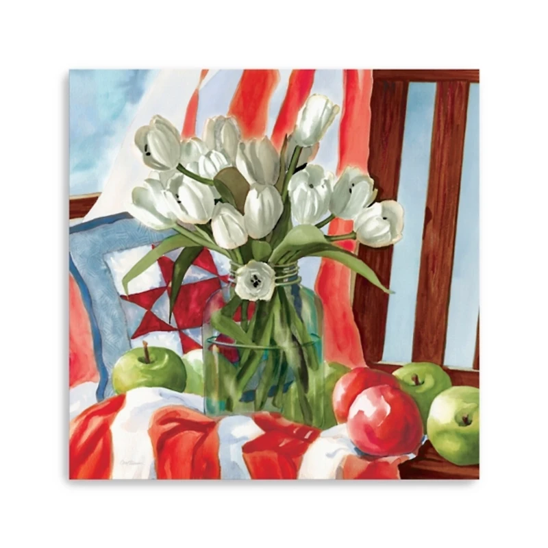 July Tulips Canvas Wall Plaque