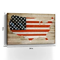 Woodgrain United States Flag Wall Plaque