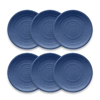 Blue Madden Melamine Dinner Plates, Set of 6