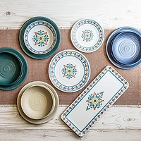 Blue Madden Melamine Dinner Plates, Set of 6