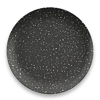 Black Faye Melamine Dinner Plates, Set of 6