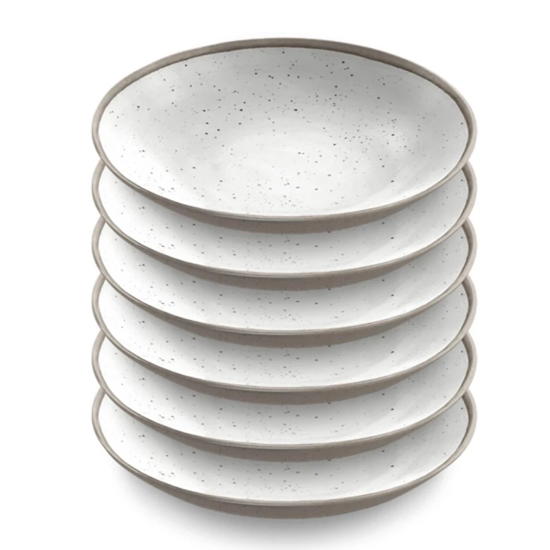 White Haven Melamine Low Bowls, Set of 6