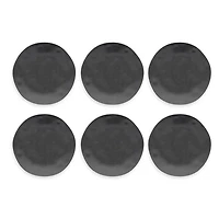 Black Melamine Santal Dinner Plates, Set of 6