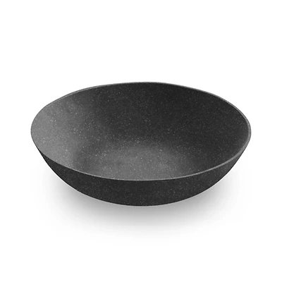 Black Melamine Santal Dinner Bowls, Set of 6