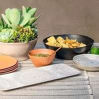 Terracotta Melamine Santal Dinner Plates, Set of 6