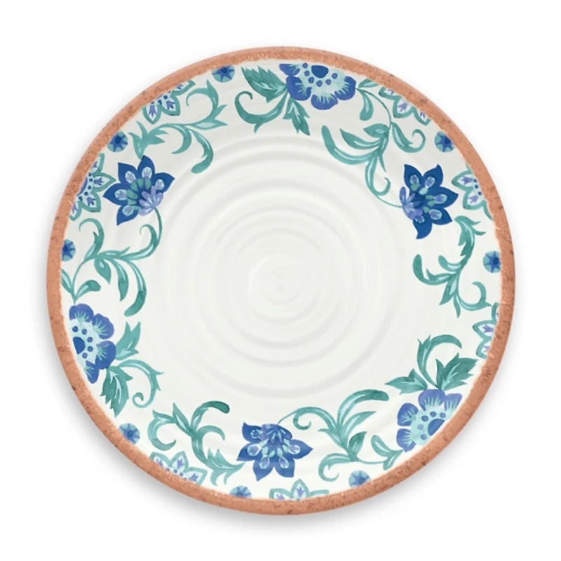 Turquoise Rio Melamine Dinner Plates, Set of 6