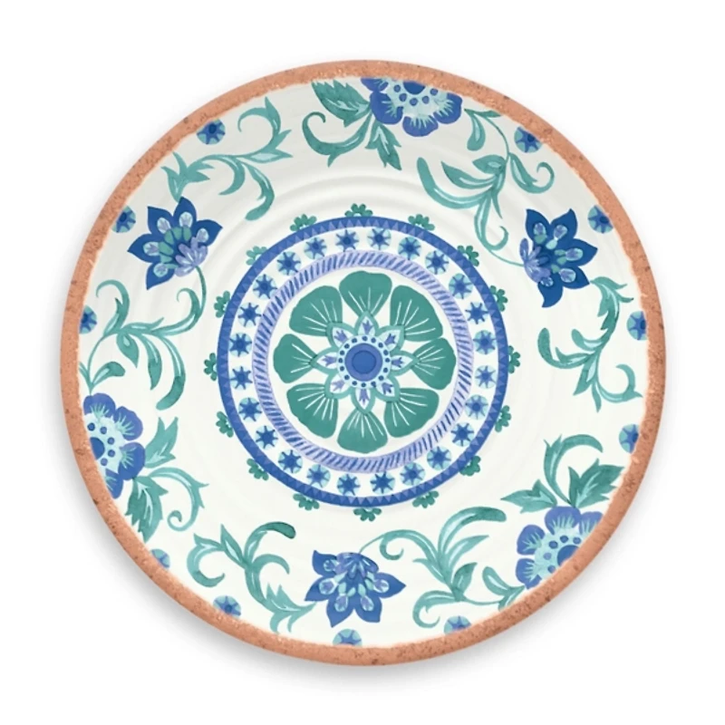Turquoise Melamine Rio Salad Plates, Set of 6