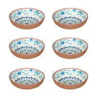 Turquoise Melamine Rio Ceral Bowls, Set of 6