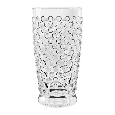 Tall Clear Embossed Acrylic Tumblers, Set of 6