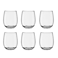 Clear Acrylic Stemless Wine Glasses, Set of 6