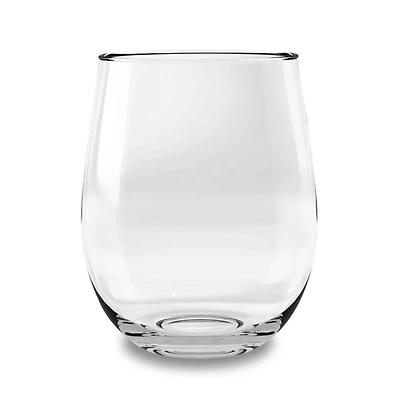 Clear Acrylic Stemless Wine Glasses, Set of 6